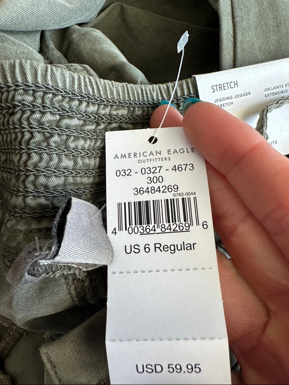 American Eagle Outfitters Olive Green Cargo Joggers - Picture 6 of 6